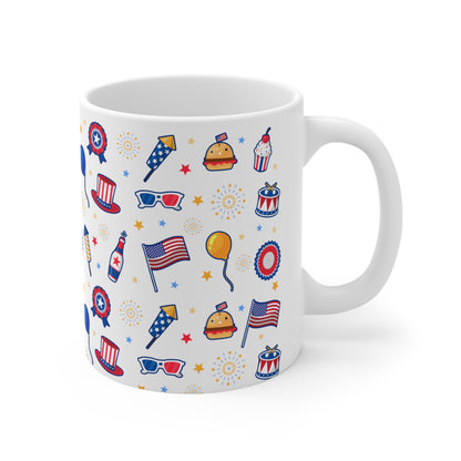 4th of July Print 11oz Ceramic Mug