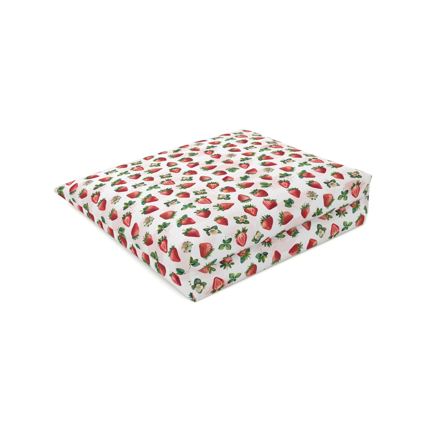 Strawberry Print Cotton Cosmetic Bag/Makeup Travel Pouch