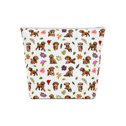 Cavapoo Print Cotton Cosmetic Bag/Makeup Organizer/Travel Pouch