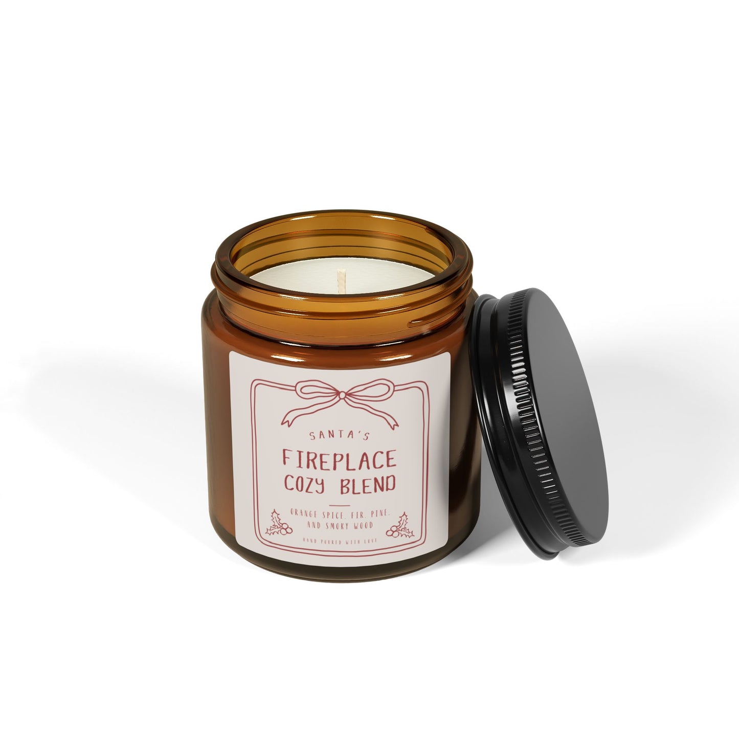 Santa's Fireplace Cozy Blend Scented Candle - 4oz and 9oz Scented Soy Candle