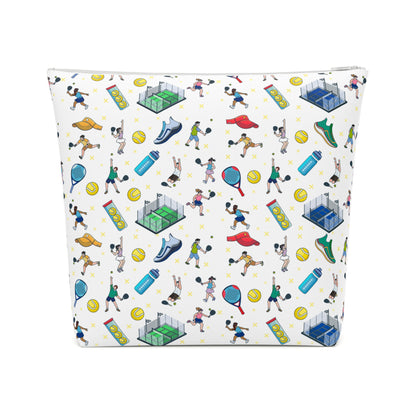 Padel Print Cotton Cosmetic Bag/Makeup Organizer & Travel Pouch