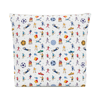 Football Soccer Print Cotton Cosmetic Bag/Makeup Organizer/Toiletry Bag