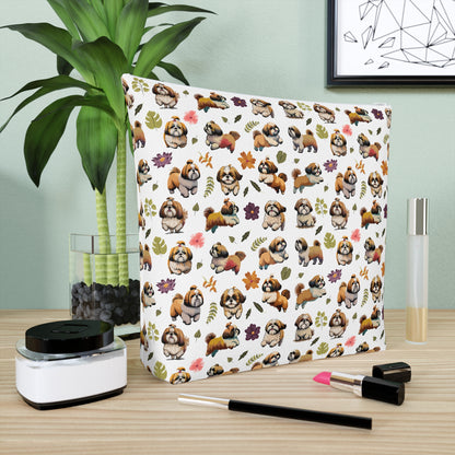 Shih Tzu Print Cotton Cosmetic Bag/Makeup Travel Pouch