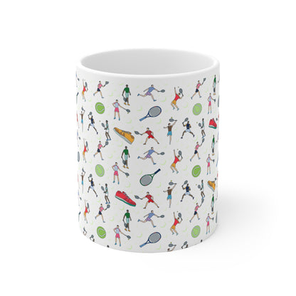 Tennis Print 11oz Ceramic Mug