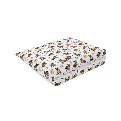 Staffordshire Bull Terrier Print Cotton Cosmetic Bag/Makeup Travel Pouch