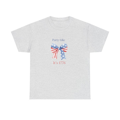 "Party Like It's 1776" 4th of July Girly Graphic T-Shirt