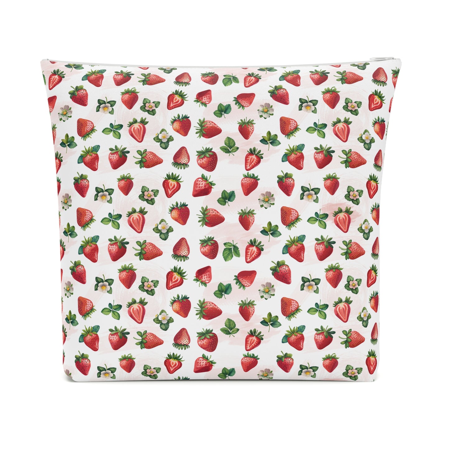 Strawberry Print Cotton Cosmetic Bag/Makeup Travel Pouch