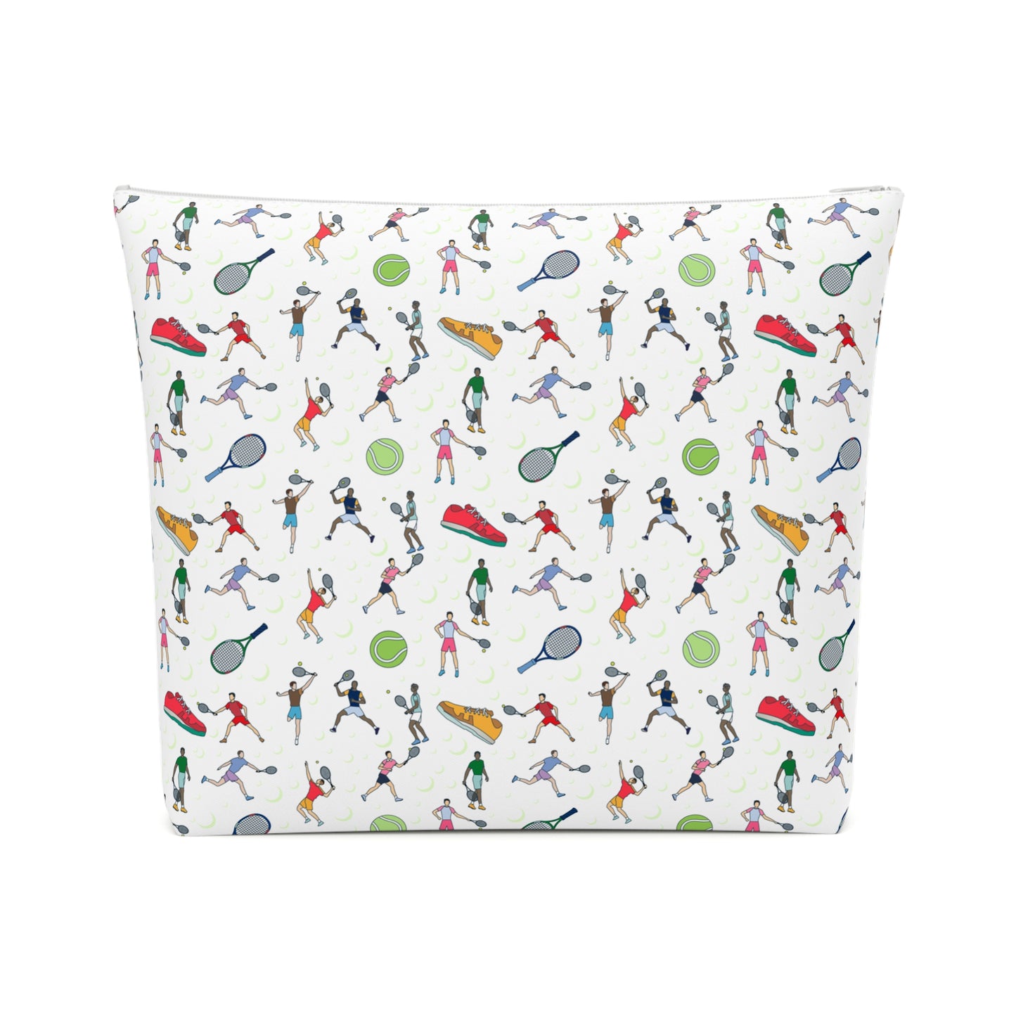 Tennis Print Cotton Cosmetic Bag/Makeup Organizer & Travel Pouch
