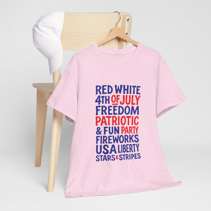 4th of July Words Graphic T-Shirt