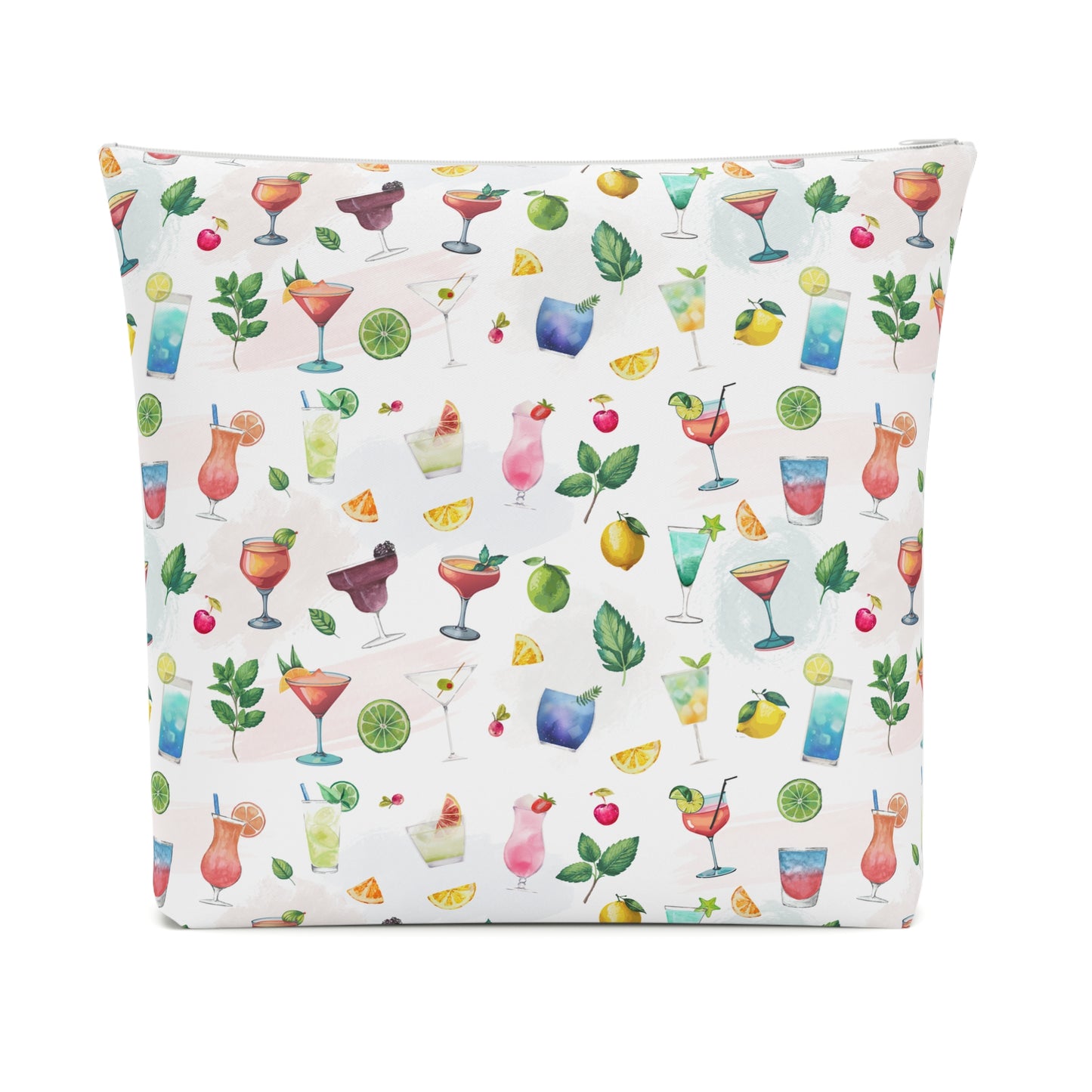 Cocktail Print Cotton Cosmetic Bag/Makeup Travel Pouch
