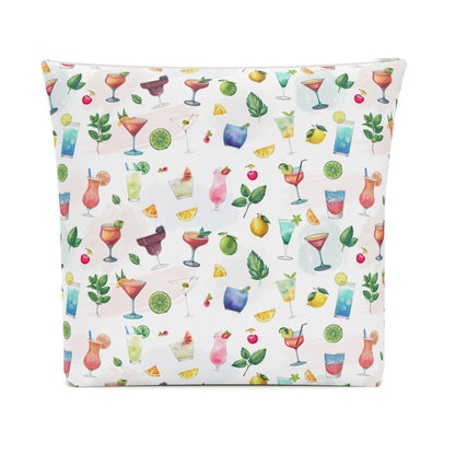 Cocktail Print Cotton Cosmetic Bag/Makeup Travel Pouch