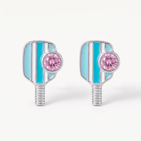 Custom Birthstone Pickleball Paddle Earrings
