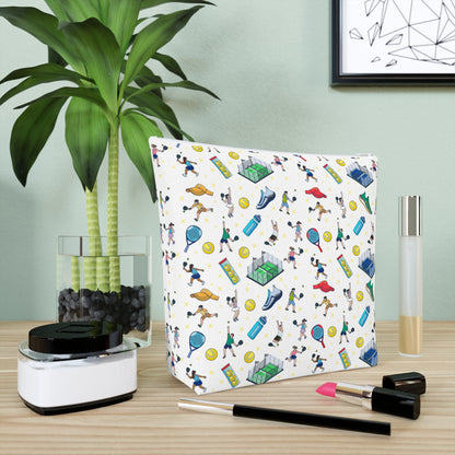 Padel Print Cotton Cosmetic Bag/Makeup Organizer & Travel Pouch