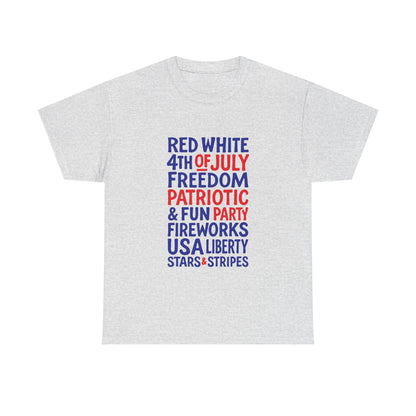 4th of July Words Graphic T-Shirt