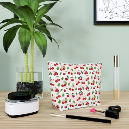 Cherry Print Cotton Cosmetic Bag/Makeup Travel Pouch