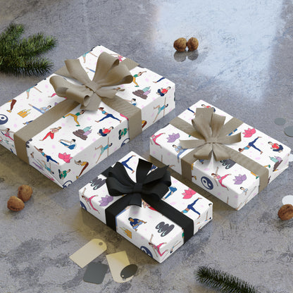 Yoga Inspired Print Gift Wrapping Paper Roll