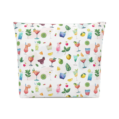 Cocktail Print Cotton Cosmetic Bag/Makeup Travel Pouch