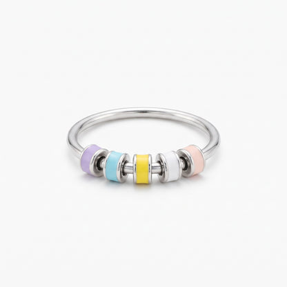 minimalist enamel fidget ring