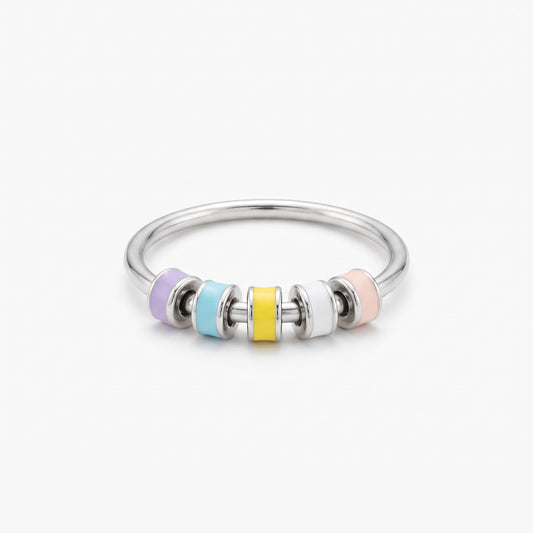 minimalist enamel fidget ring