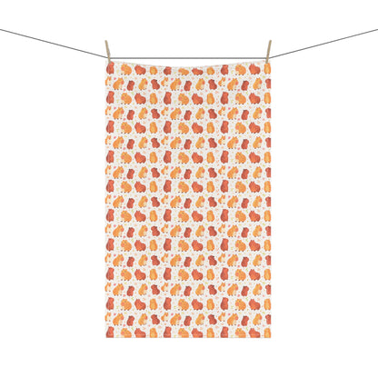 Capybaras Chibi Style Print Tea Kitchen Towel