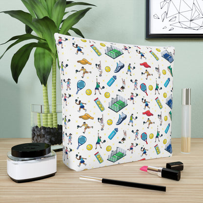 Padel Print Cotton Cosmetic Bag/Makeup Organizer & Travel Pouch