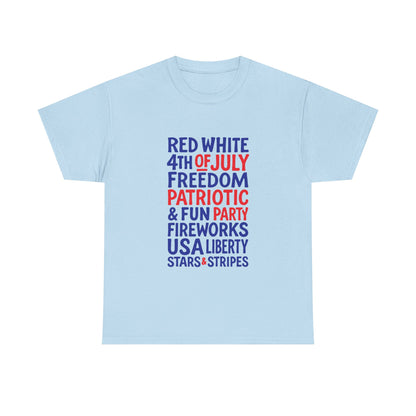 4th of July Words Graphic T-Shirt