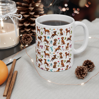 Vizsla Dog Print 11oz Ceramic Mug