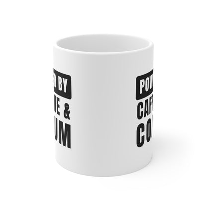 'Powered By Caffeine & Copium' Crypto Enthusiast 11oz Ceramic Mug