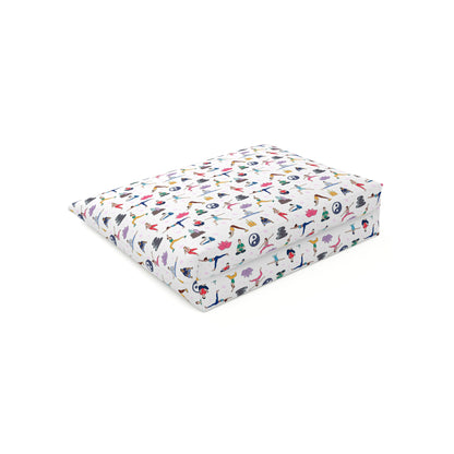 Yoga Print Cotton Cosmetic Bag/Makeup Organizer & Travel Pouch