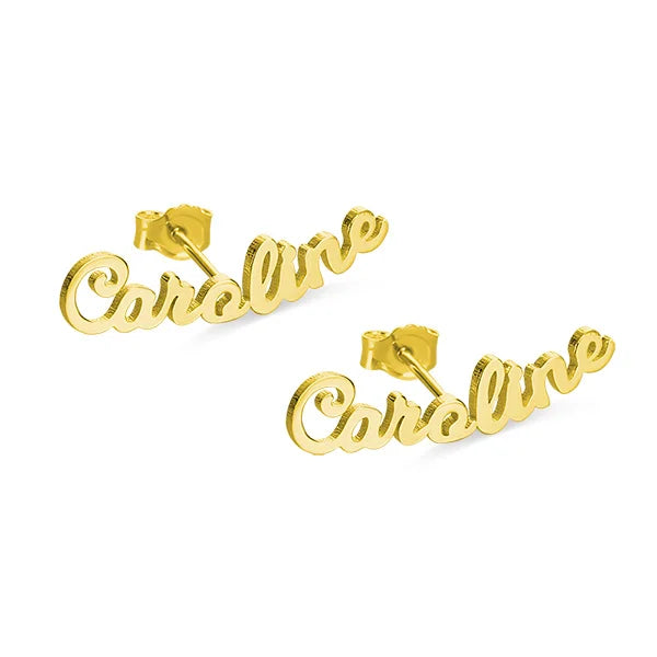 Personalized Name Stud Earrings