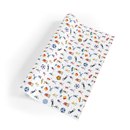 Football Soccer Print Gift Wrapping Paper Roll