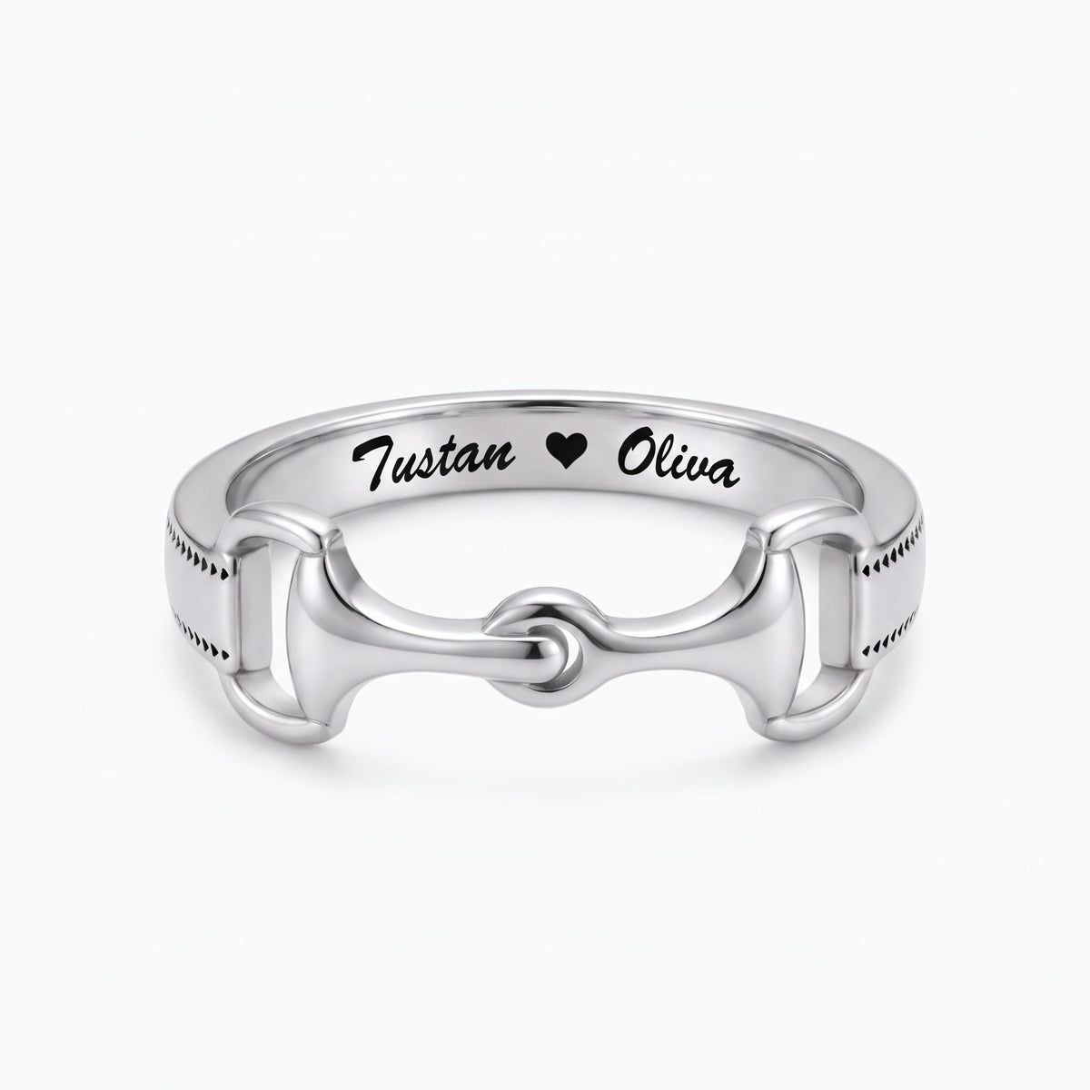 personalized snaffle bit ring