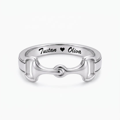 personalized snaffle bit ring