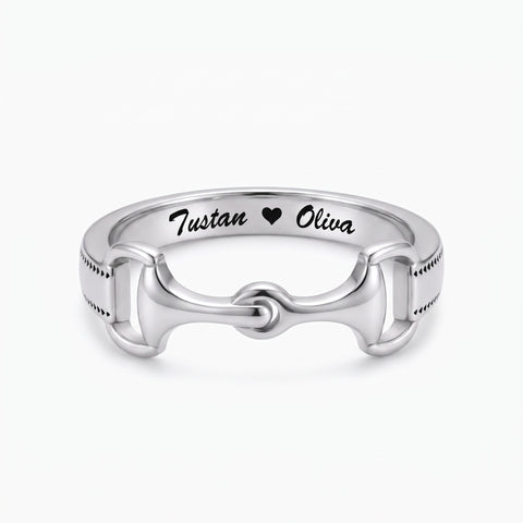 Personalized Snaffle Bit Ring