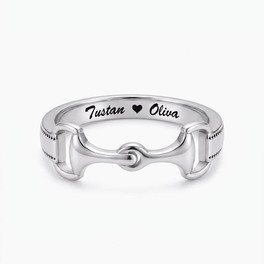 personalized snaffle bit ring