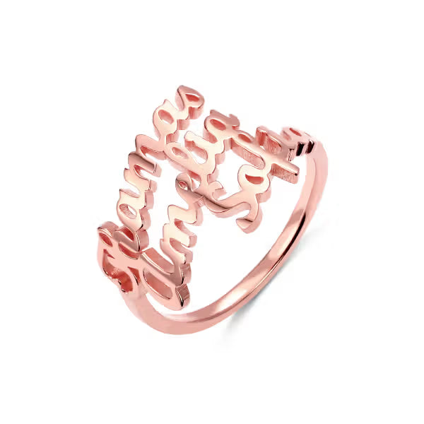 Personalized 3 Names Ringzed
