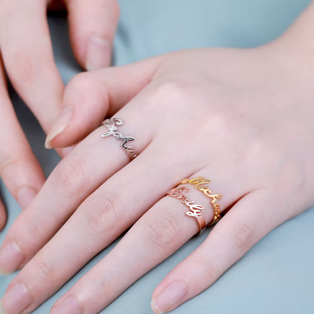 Custom Name Single Name Ring