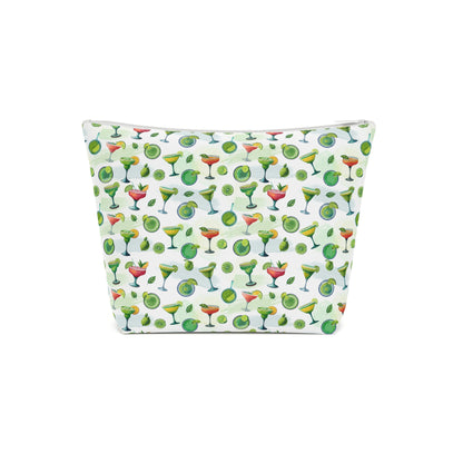 Margarita Cocktail Print Cotton Cosmetic Bag/Makeup Travel Pouch