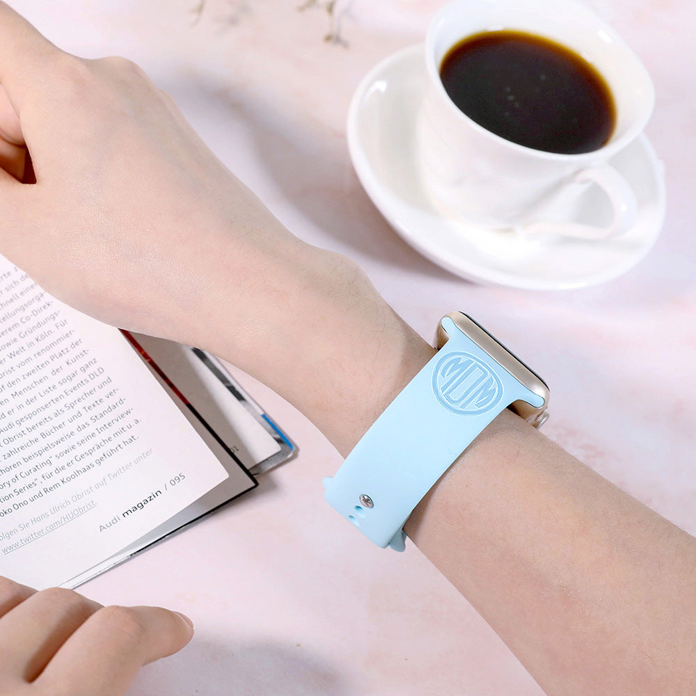 Personalized silicone watch band photo 1