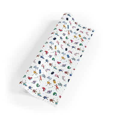 Ice Hockey Print Gift Wrapping Paper Roll
