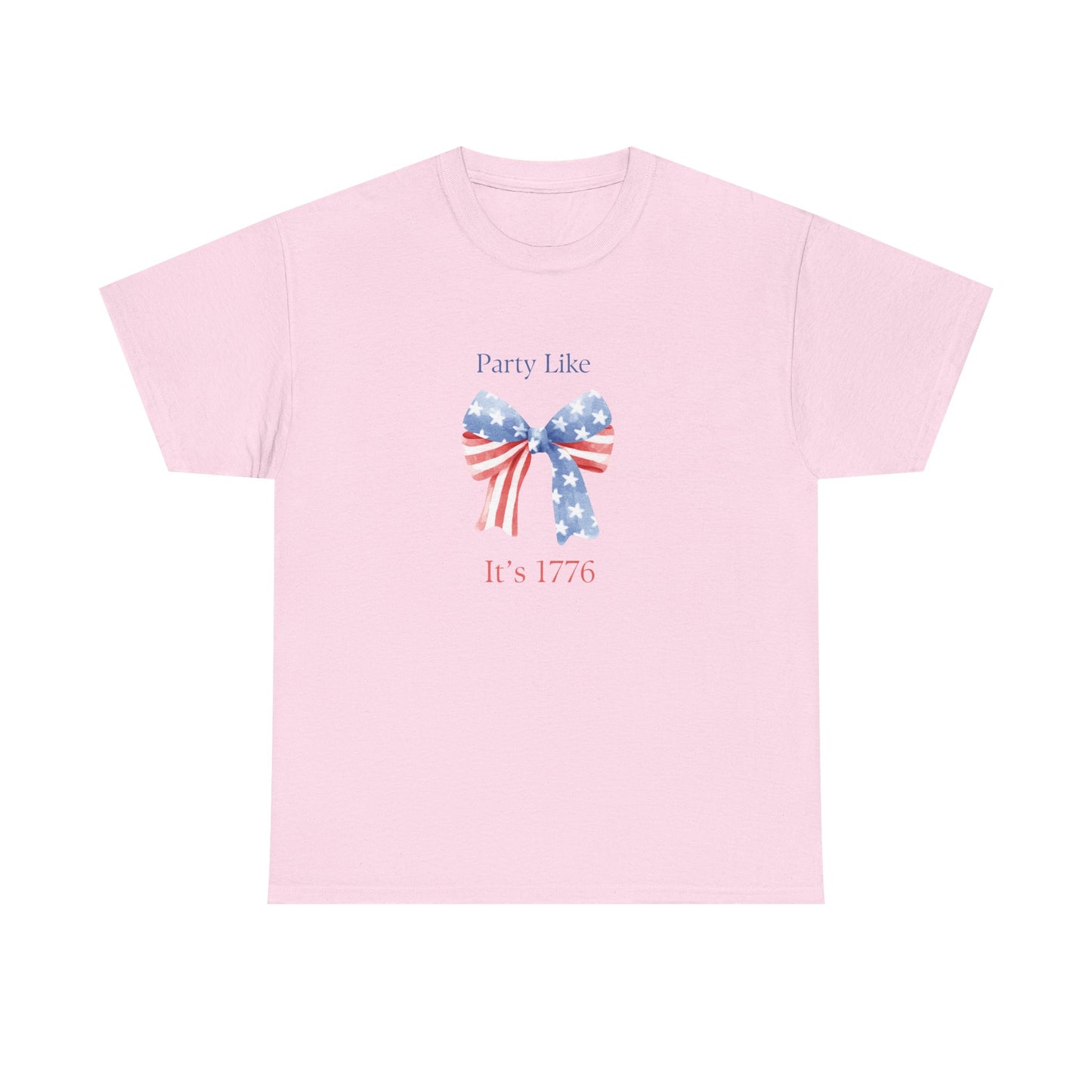 "Party Like It's 1776" 4th of July Girly Graphic T-Shirt