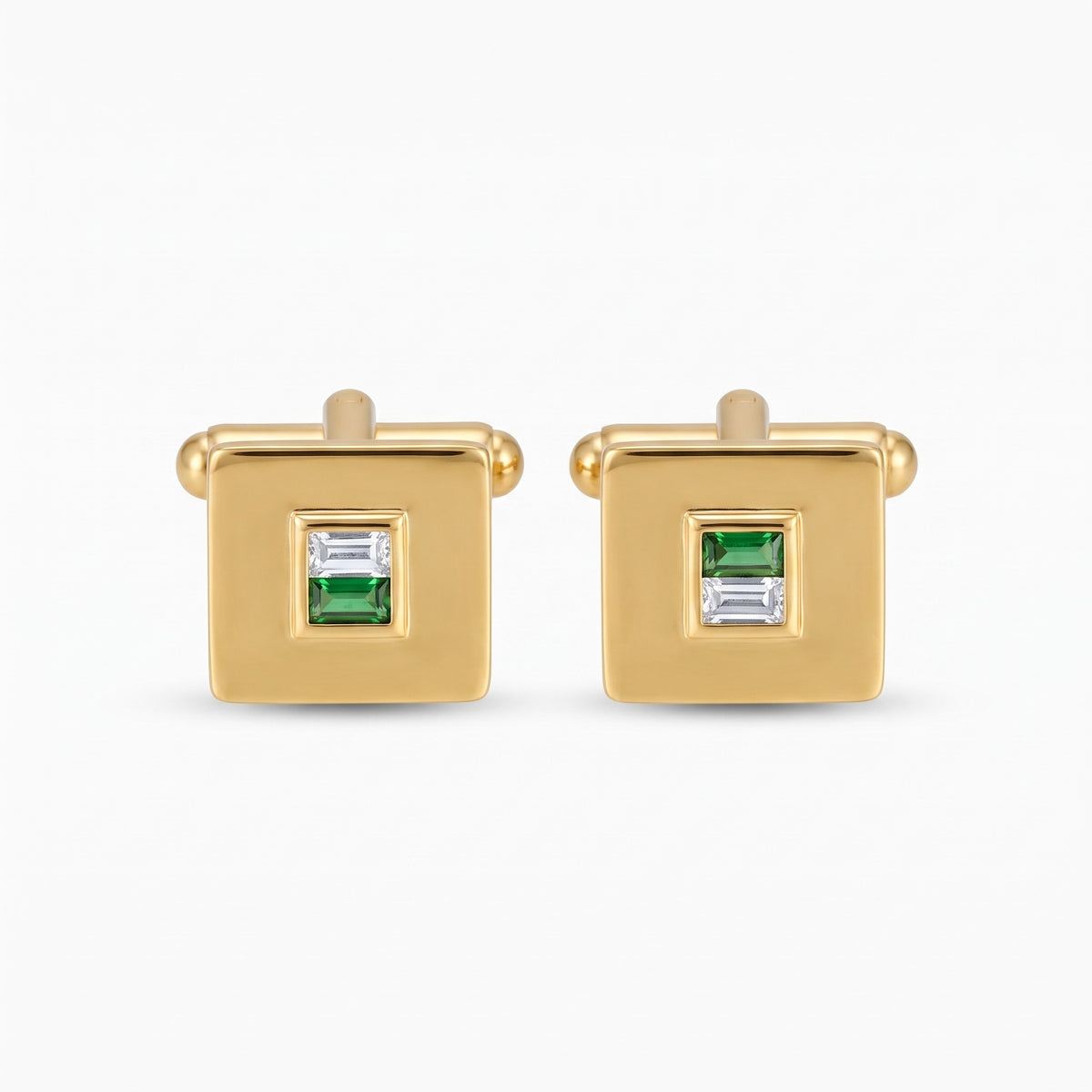 personalized 1 to 4 birthstones cufflinks