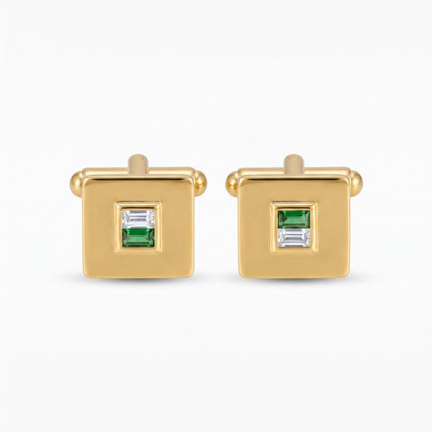 Personalized 1 to 4 Birthstones Cufflinks