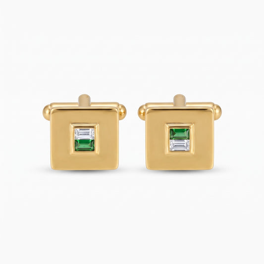 personalized 1 to 4 birthstones cufflinks