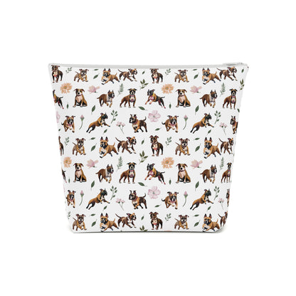 Staffordshire Bull Terrier Print Cotton Cosmetic Bag/Makeup Travel Pouch
