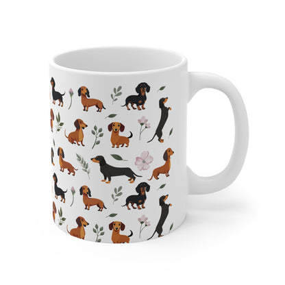 Dachshund Dog Print 11oz Ceramic Mug