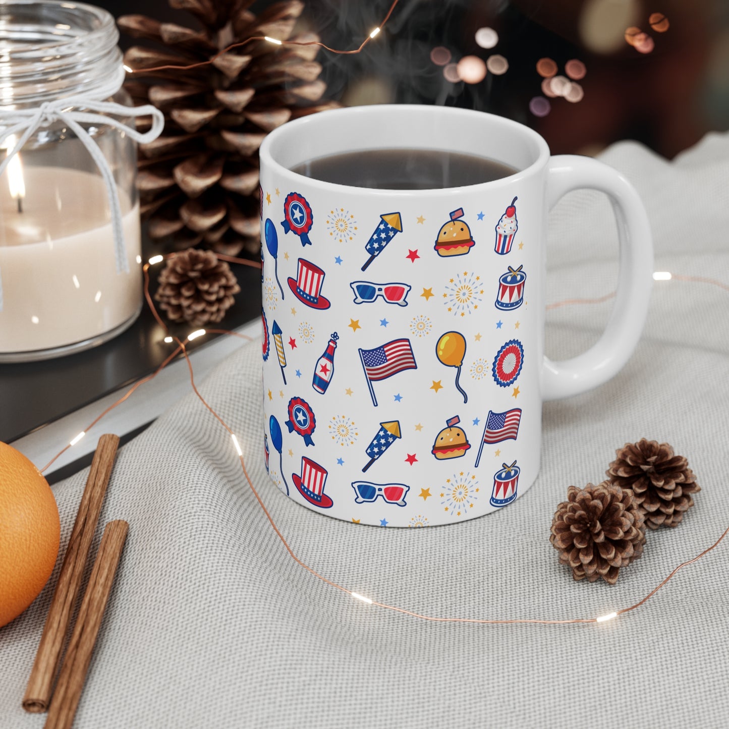 4th of July Print 11oz Ceramic Mug