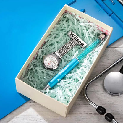 Personalised Name Fob Watch and Pen