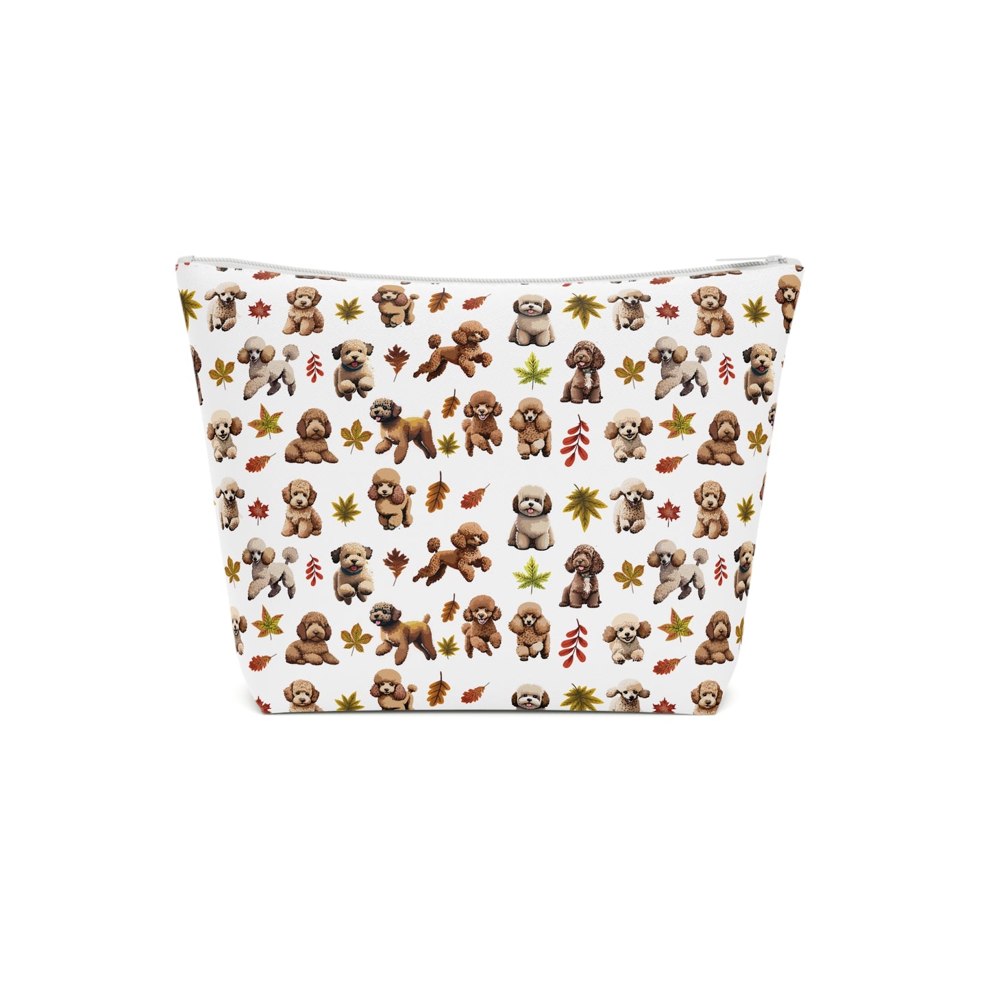 Poodle Print Cotton Cosmetic Bag/Makeup Travel Pouch