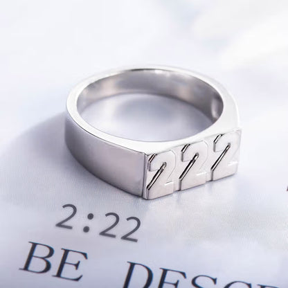 Custom Signet Ring with Name, Angel Number or Year